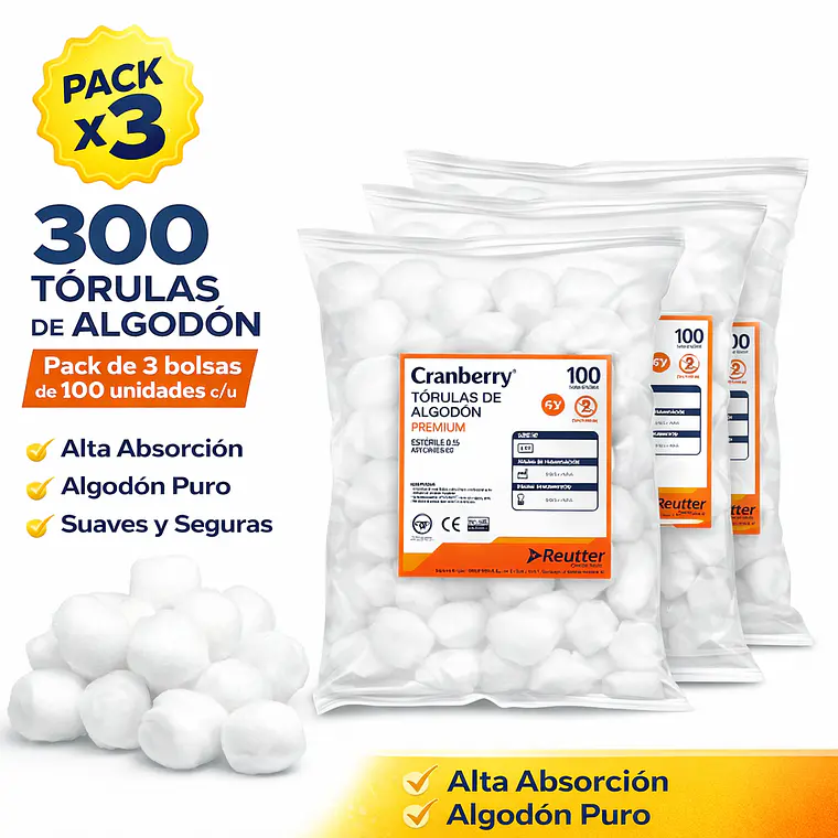 Tórulas de Algodón 0,5 g 100 Unidades Pack 3 2