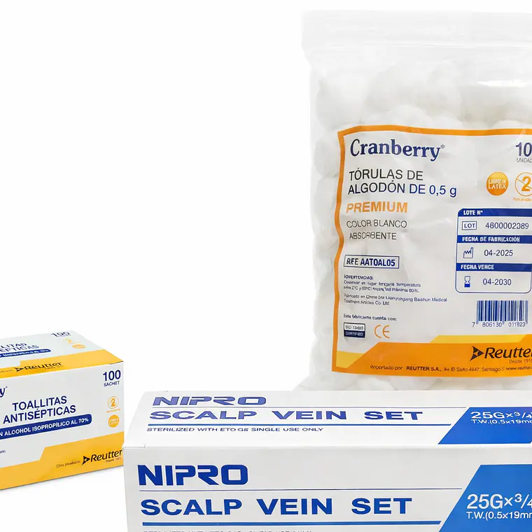 Kit Mariposa 25G 50 Un + 100 Tórulas + 100 Toallas 1