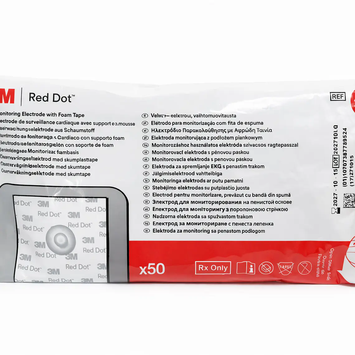 Electrodos 3M Red Dot 2228 Monitoreo EKG x50 1