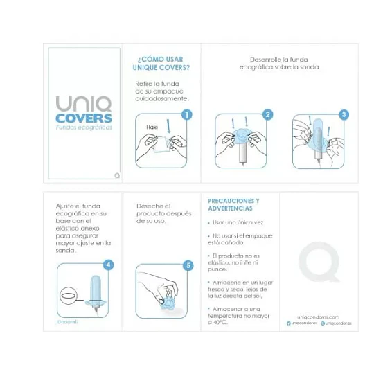 Protectores de sonda sin latex UNIQ  COVERS