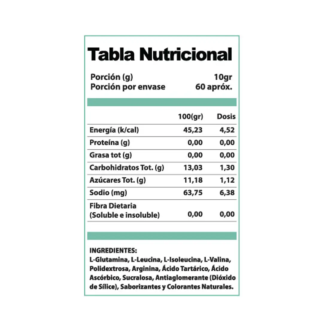 Aminoácidos BCAA – 600 Grs. 60 Servicios 2