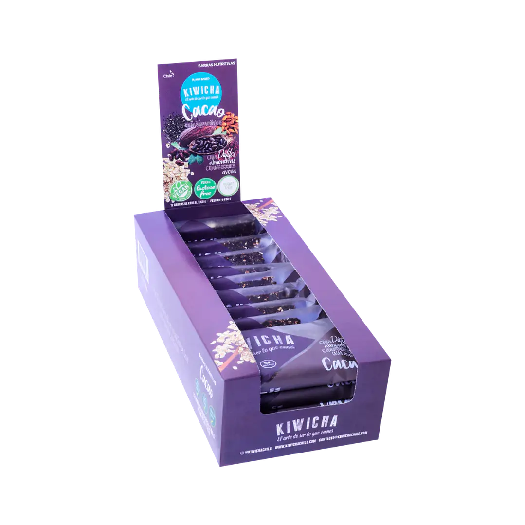 Pack Kiwicha 12 Barras Energéticas Cacao  1