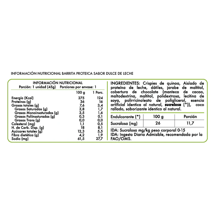 Caja 16 Unidades Barras de proteína Whey 45 grs. 3
