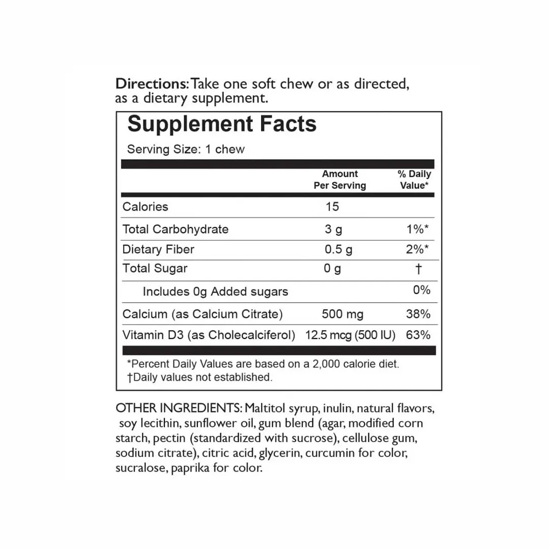 Calcio citrato  + Vit D masticables (Variedades) 2