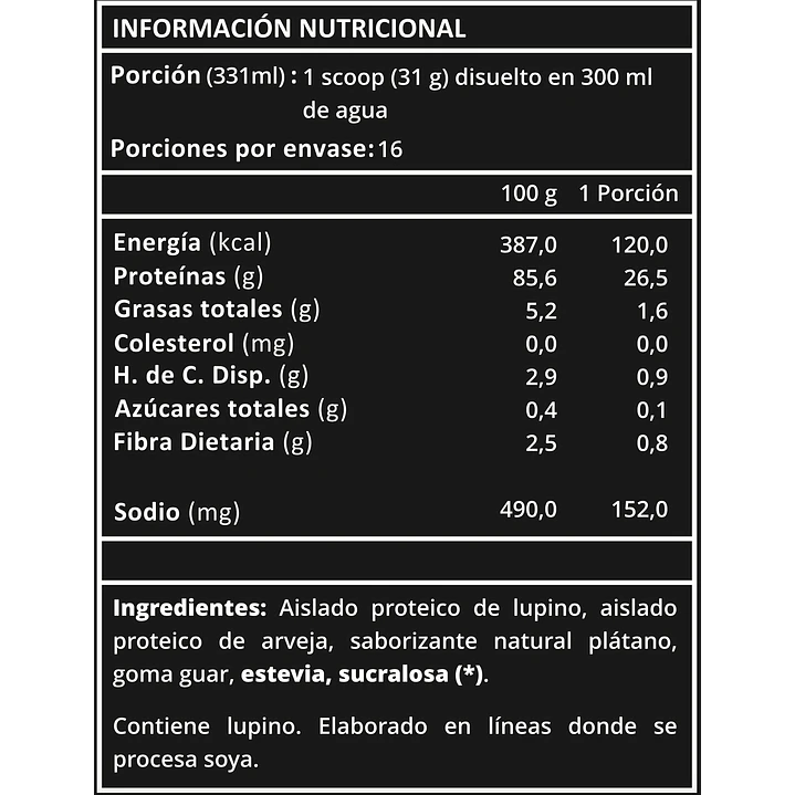 Proteína Vegana Lupine Protein 1 kg (28 Servicios) Prote&Co 5