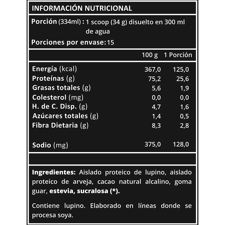 Proteína Vegana Lupine Protein 1 kg (28 Servicios) Prote&Co 6
