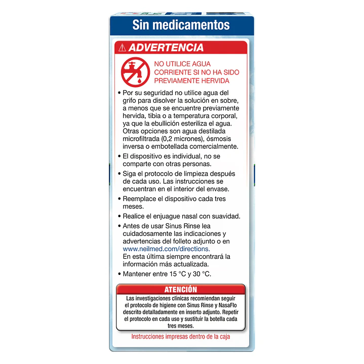 Sinus Rinse Kit Lavado Nasal (60 Sachets) 3