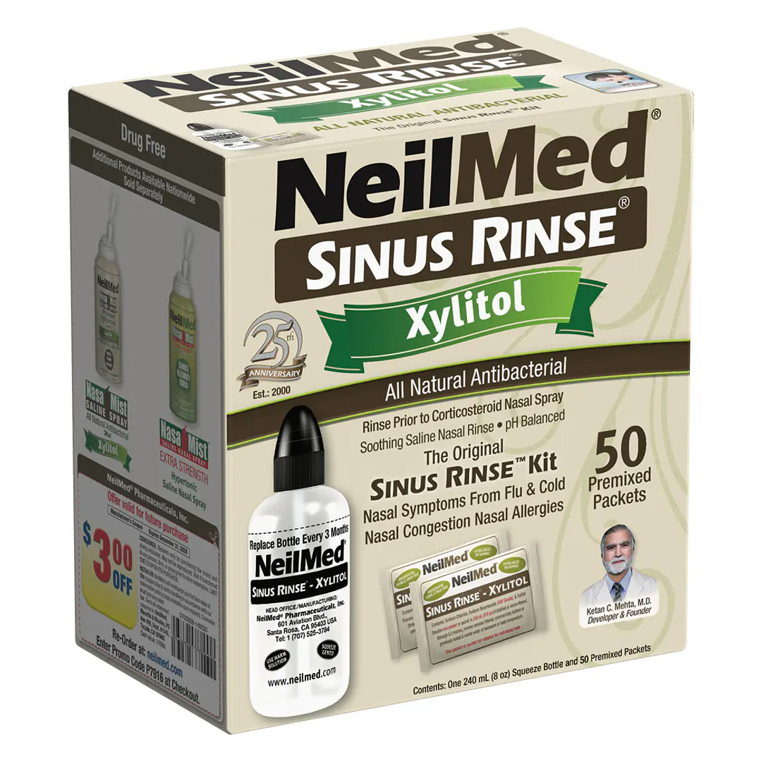 Sinus Rinse Kit Xylitol Lavado Nasal (50 Sachets) 2