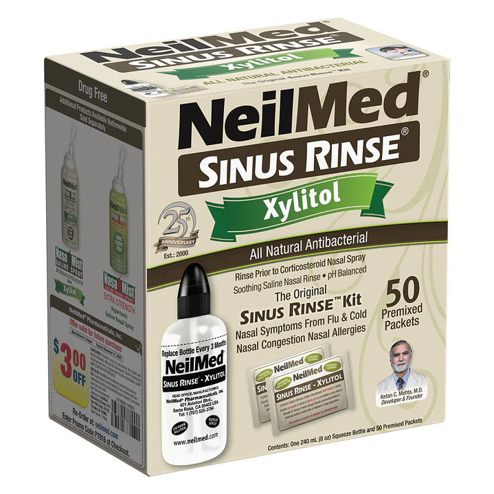 Sinus Rinse Kit Xylitol Lavado Nasal (50 Sachets) 2
