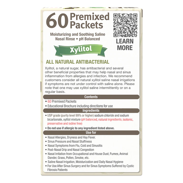 Sinus Rinse Xylitol Refill (60 Sachets) 3