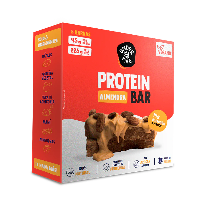 Caja 5 Unidades Barras de Proteína Underfive 3