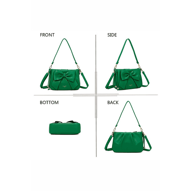 Gallantry Green Bow Handbag 3