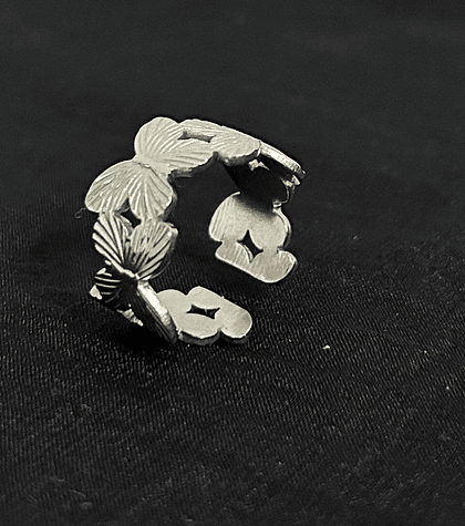 BUTTERFLIES - Adjustable Stainless Steel Ring