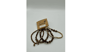 CLEO - Set de 4 pulseras de acero