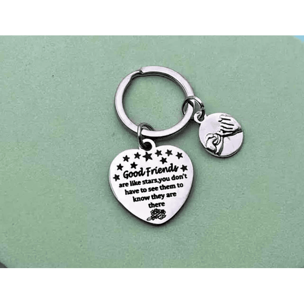 GOOD FRIENDS - Stainless Steel Keychain 1