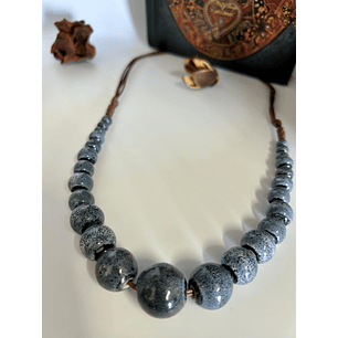 LUNA - Handmade Extendable ceramic necklace