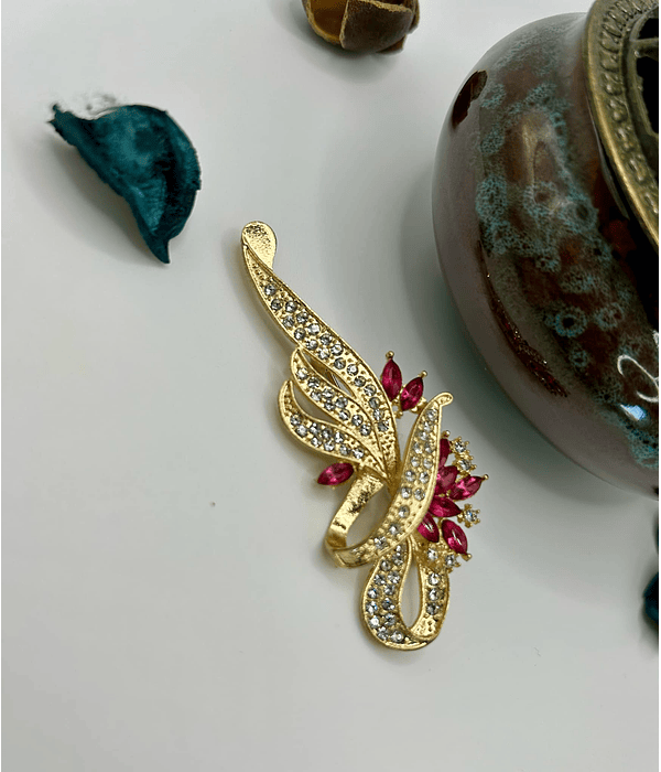 OURO E ROSA - Broche de Aço Inoxidável