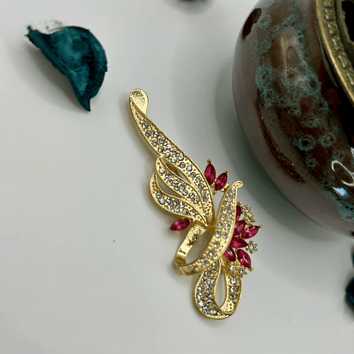 GOLD & PINK - Stainless Steel Brooch 2