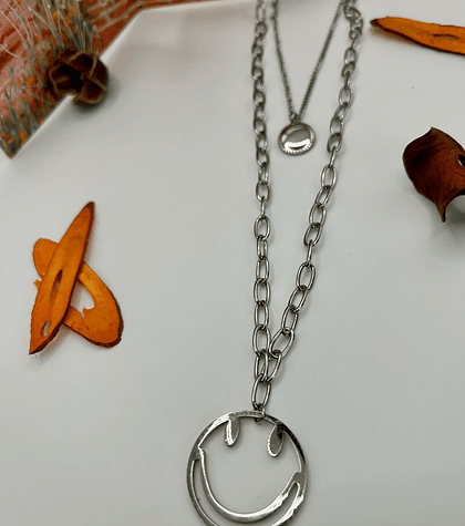 SMILE - Double Stainless Steel Necklace