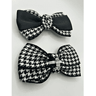 BLACK & WHITE - Shoe clip with bow 3