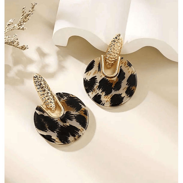 Leopard metal earrings 3