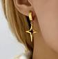 STAR - Stainless Steel earring - Thumbnail 1