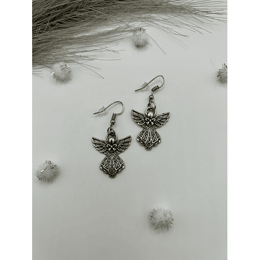 Antique-Style Angel Drop Earrings