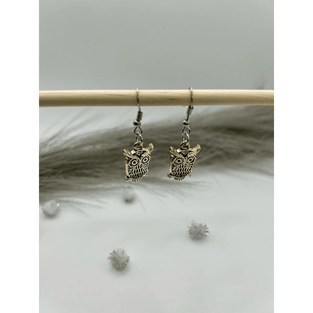 Vintage Owl Drop Earrings 2