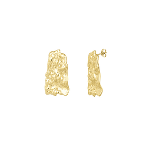 Textured Gold Statement Earrings