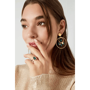 Gold-Tone Turquoise Statement Ring