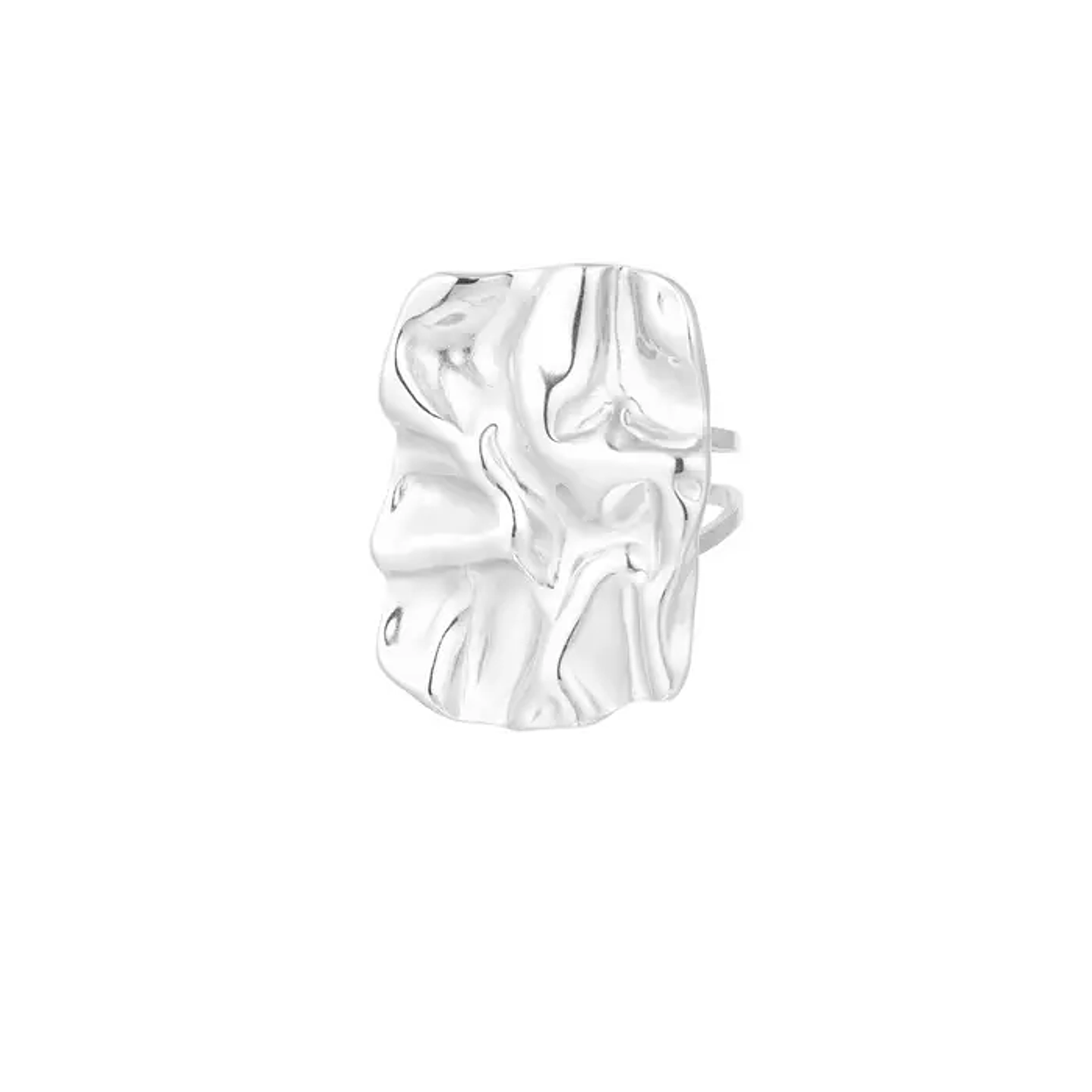 Sculpted Silver Abstract Ring 4