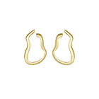 Abstract Gold Hoop Earrings 2