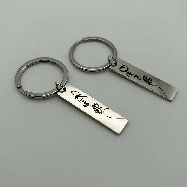 King & Queen Matching Keychains 2