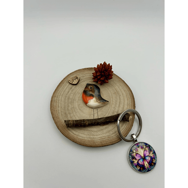 Vibrant Butterfly Keychain 1