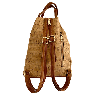 Eco-Friendly Cork Backpack with Artistic Design