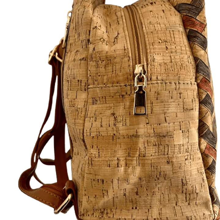 Eco-Friendly Cork Backpack with Artistic Design 3