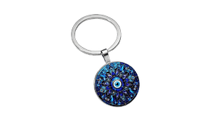 Protective steel keychain against the evil eye