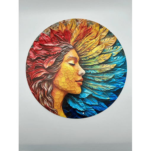 Rainbow Goddess Wall Plaque – A Fusion of Color and Serenity