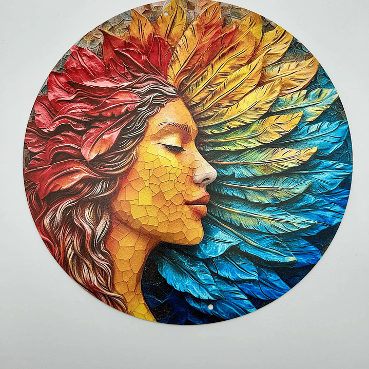 Rainbow Goddess Wall Plaque – A Fusion of Color and Serenity 1