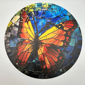 Stained Metal Butterfly Wall Plaque – A Symbol of Transformation and Beauty