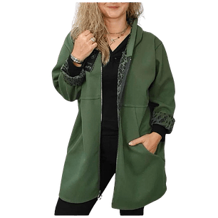 Classic Green Hooded Zip-Up Jacket