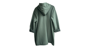 Chaqueta clásica con capucha y cremallera en color verde