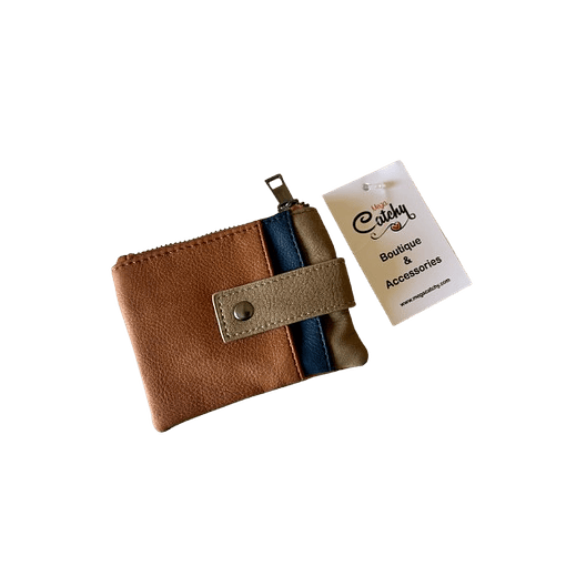 Earthy Tri-Tone Compact Wallet