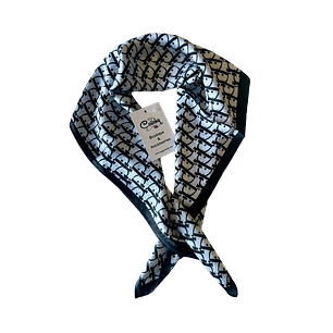 Classic Monochrome Silk Scarf