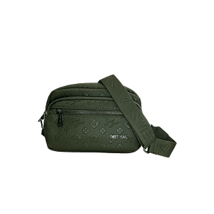 Sweet Years Embossed Olive Green Crossbody Bag