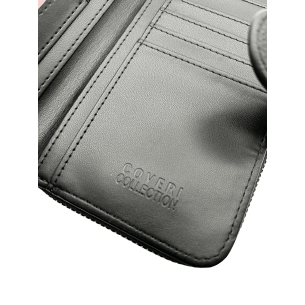 Coveri Collection Black Leather Wallet 4