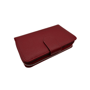 Coveri Collection Deep Red Leather Wallet