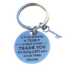 Team Appreciation Keychain - "Thank You for Being a Key Part"