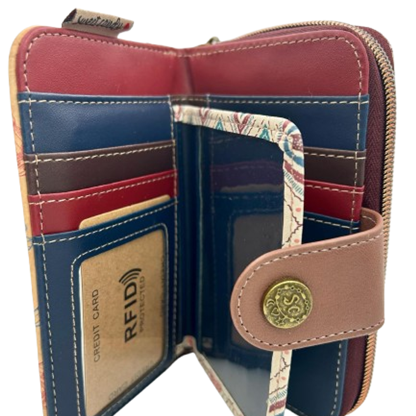 Vintage Coffee Shop Wallet - Travel Diary Design 6