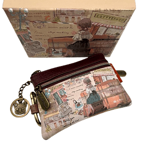 Vintage Coffee Shop Coin Purse - Cozy Moments Collection